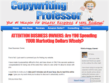Tablet Screenshot of copywritingprofessor.com